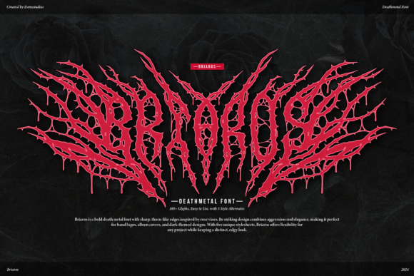 Briaros: A Brutal and Intense Death Metal Font