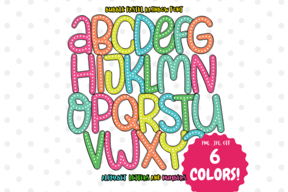 Bubble Pastel Rainbow: A Whimsical Color Font for Joyful Designs