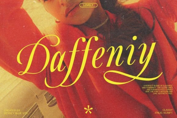 Daffeniy: Elegant Italic Calligraphy for Timeless Design