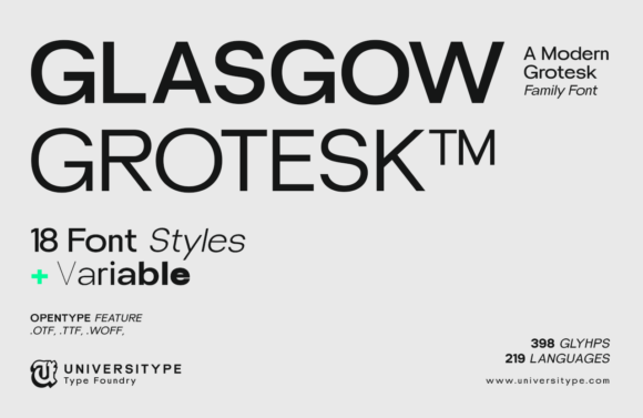 Discover Glasgow Grotesk: A Modern Sans-Serif for Precision Design
