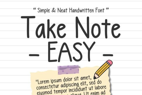 Discover Take Note Easy: A Clean Handwritten Font for Creators