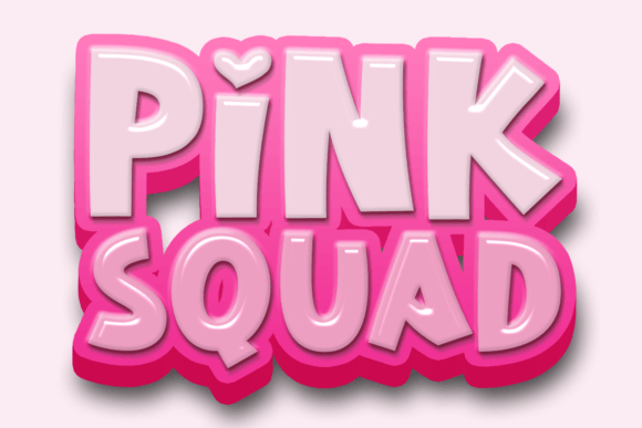 Discover the Charm of the Pink Squad Display Font