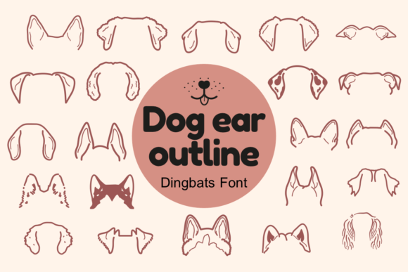 Dog Ear Outline: A Playful and Unique Font for Creative Projects