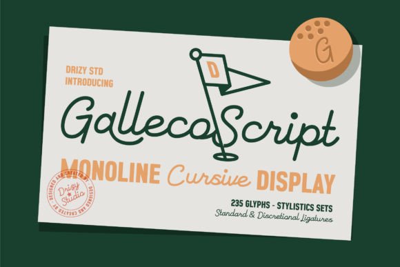 Galleco: A Monoline Cursive Display Font for Elegant Projects
