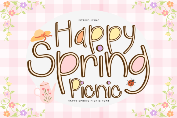 Happy Spring Picnic: A Delightful Font for Creative Projects