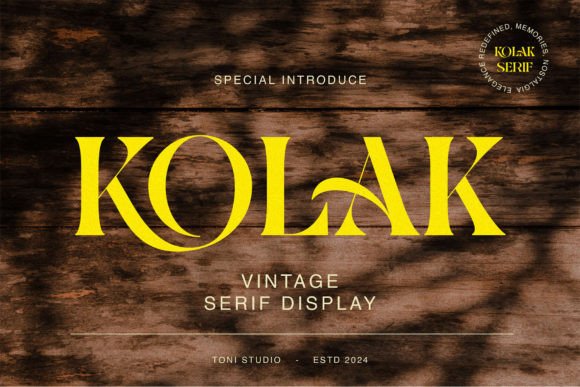 Kolak: An Elegant Serif Typeface for Modern Design