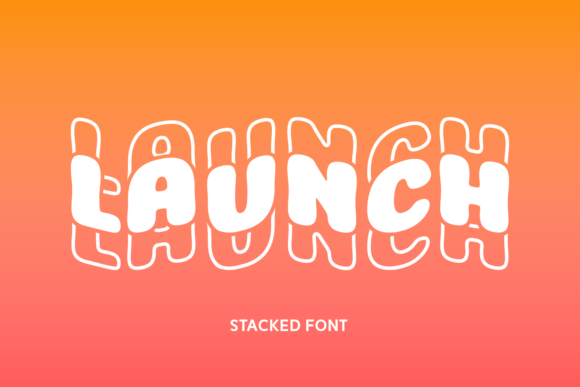 Launch: The Stacked Wavy Font for Dynamic Designs
