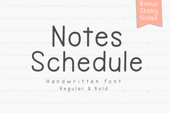 Notes Schedule: A Font for Modern Handwritten Elegance