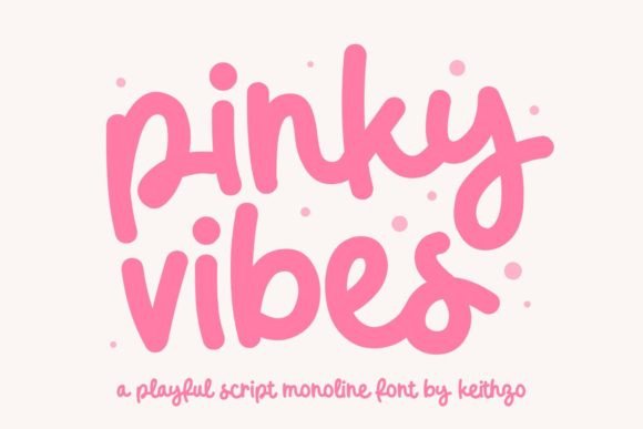 Pinky Vibes: A Playful Monoline Script for Joyful Designs