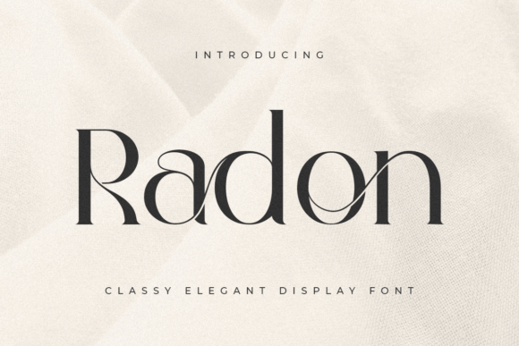 Radon: A Bold Serif for Elegant Design Projects