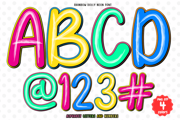 Rainbow Dolly Neon: A Vibrant Font for Creative Projects