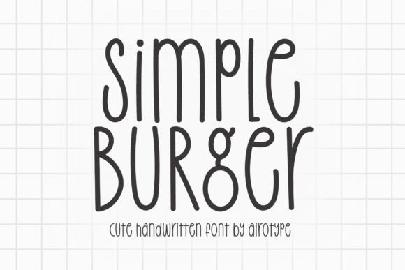 Simple Burger: A Sweet Handwritten Font for Creative Projects