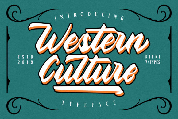 Western Culture: A Bold Font for Striking Designs