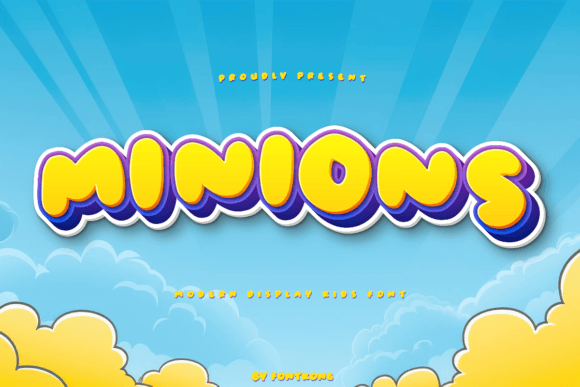 Whimsical Typography: The Minions Display Handwritten Kids Font